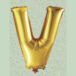 32" GOLD FOIL BALLOON “V”