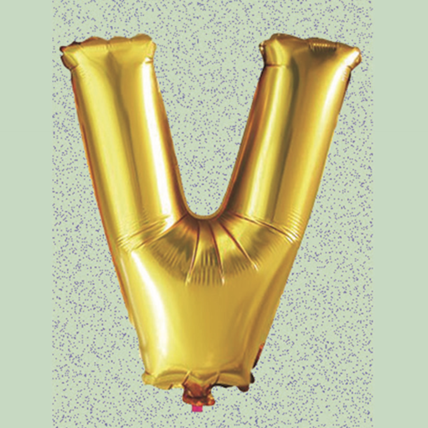 32" GOLD FOIL BALLOON “V” reg $2.99