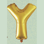 32" GOLD FOIL BALLOON “Y“