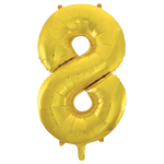 #8 40” GOLD FOIL BALLOONS MYLAR, reg $3.99
