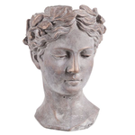 LADY’S STONE HEAD 11’’H X 7.5" X 7" (4.5" OPENING)