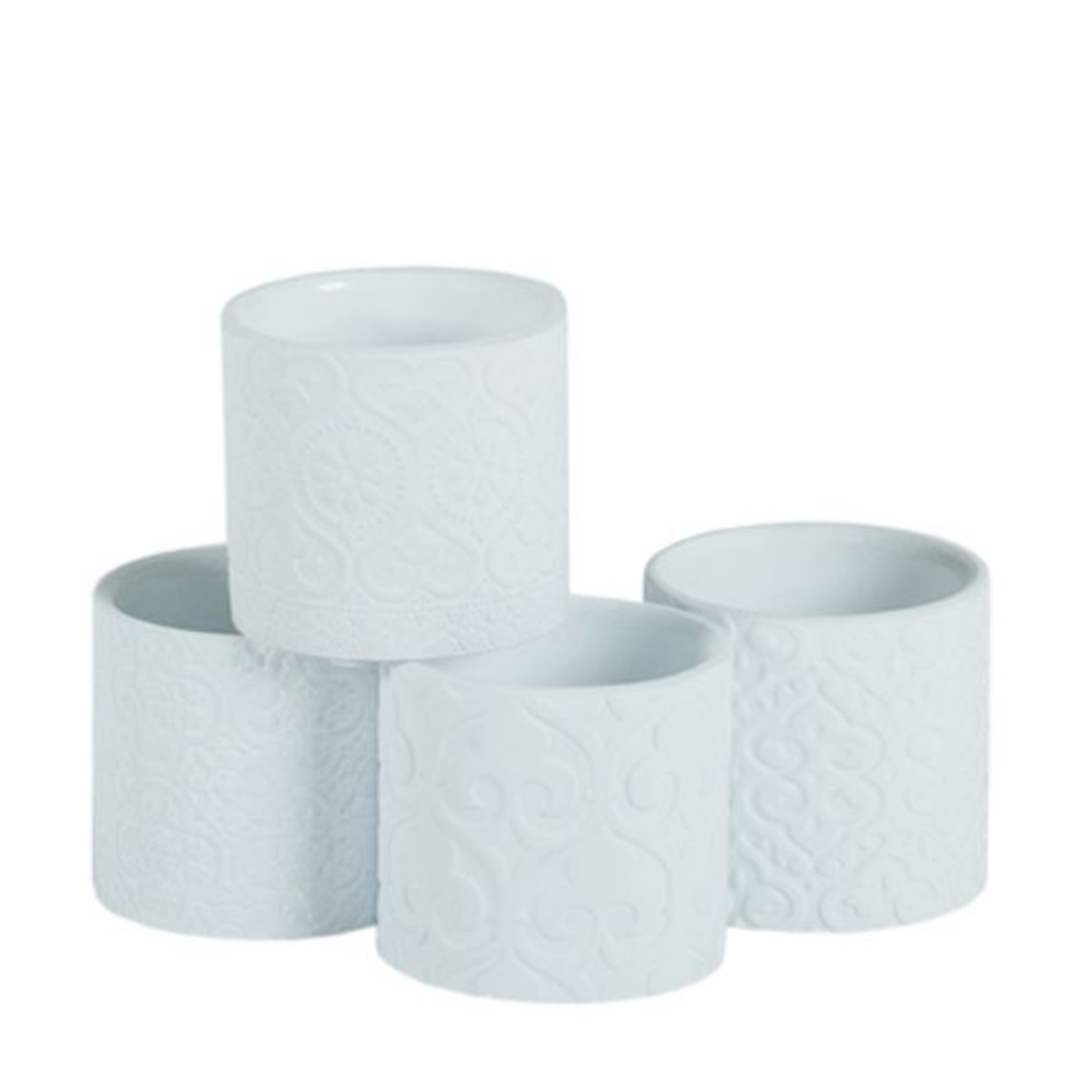 2.25’’ X 2.25’’ ROUND EMBOSSED WHITE CEMENT (price per each, box has assortment)