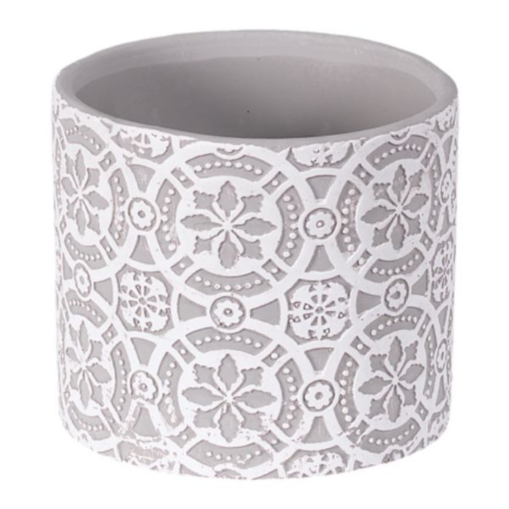 4.12 ROUND EMBOSSED CEMENT PLANTER