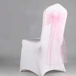 9”x10’ ORGANZA CHAIR BOW PINK