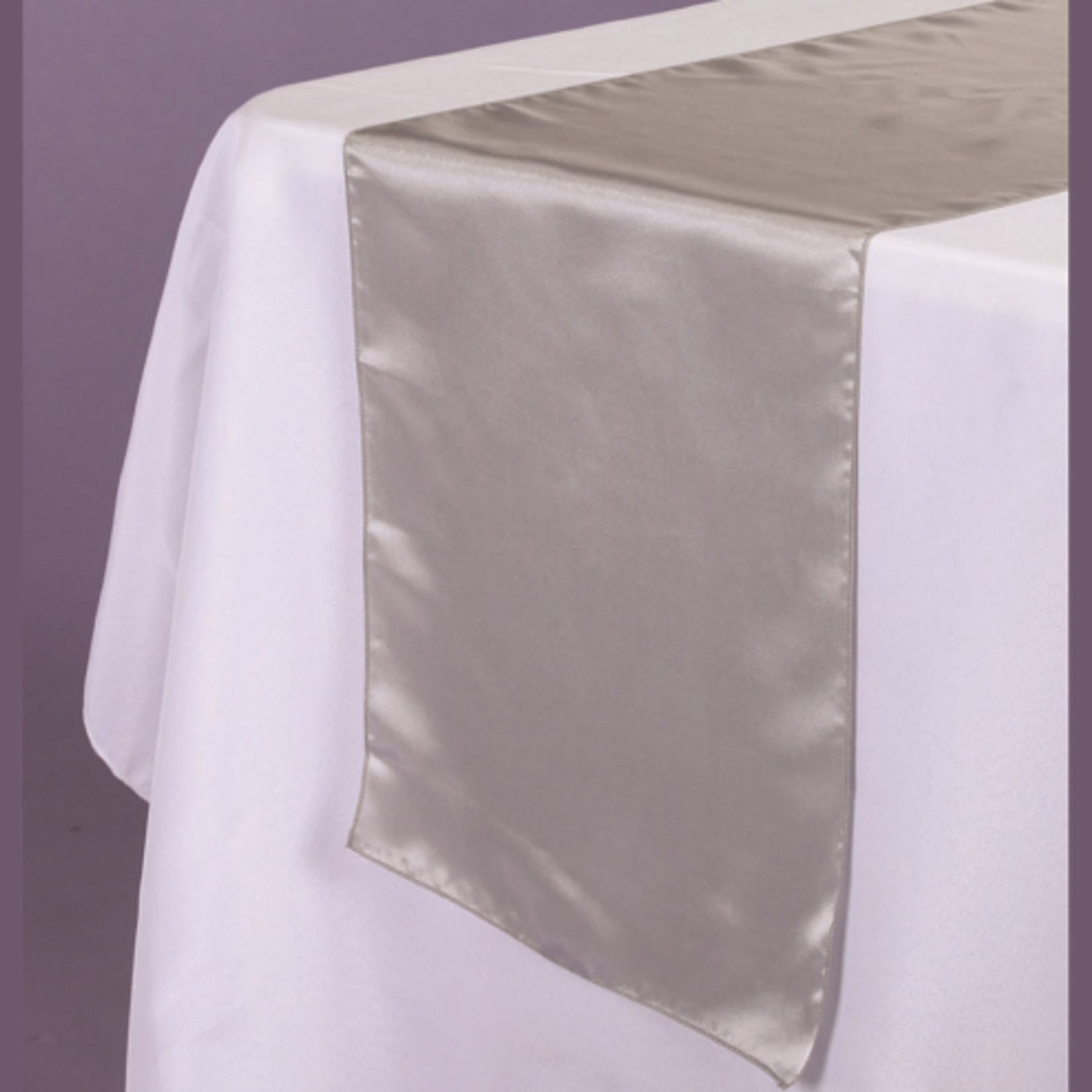 14 X 108’’ SILVER SATIN TABLE RUNNER