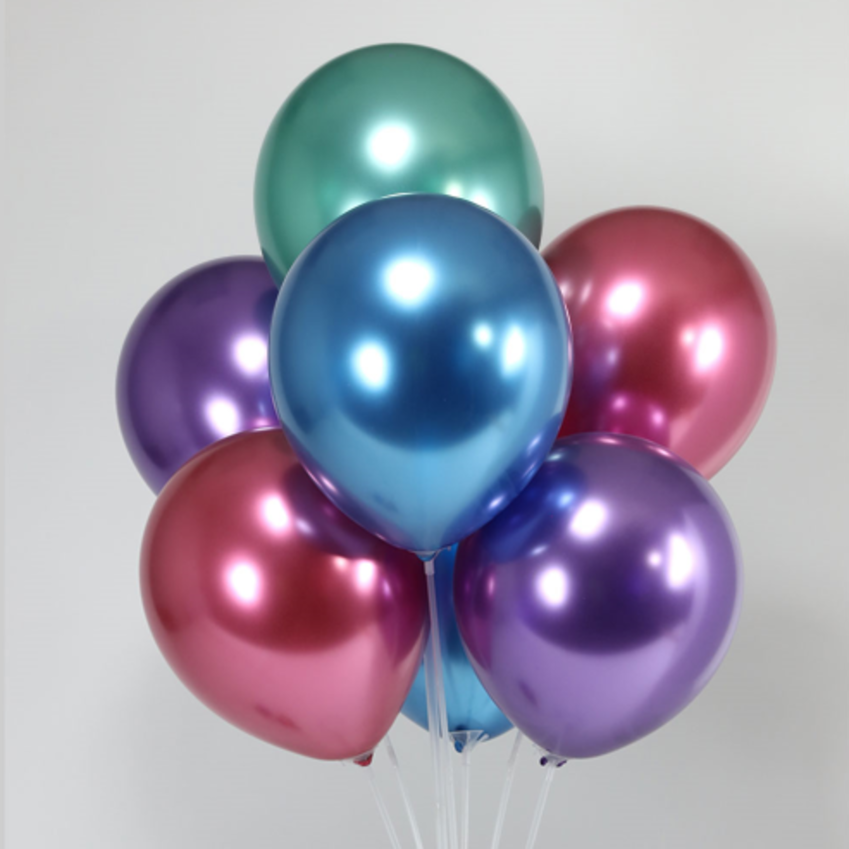 ASST 5’’ CHROME BALLOONS, 50 PCS
