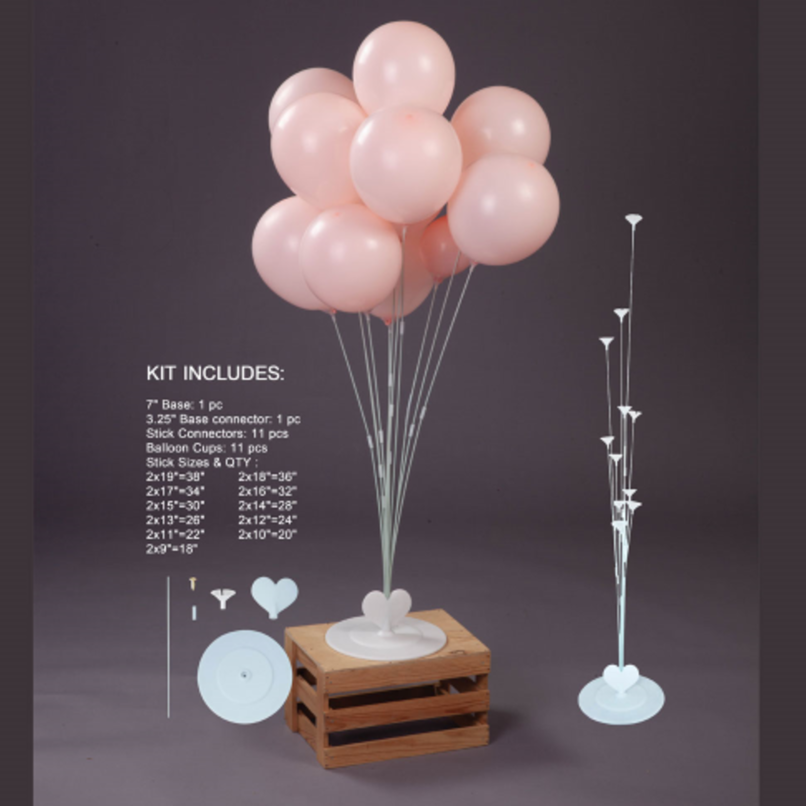 40’’ , 11 BALLOON CLUSTER STAND