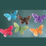 3in. FEATHER BUTTERFLIES, 12pk