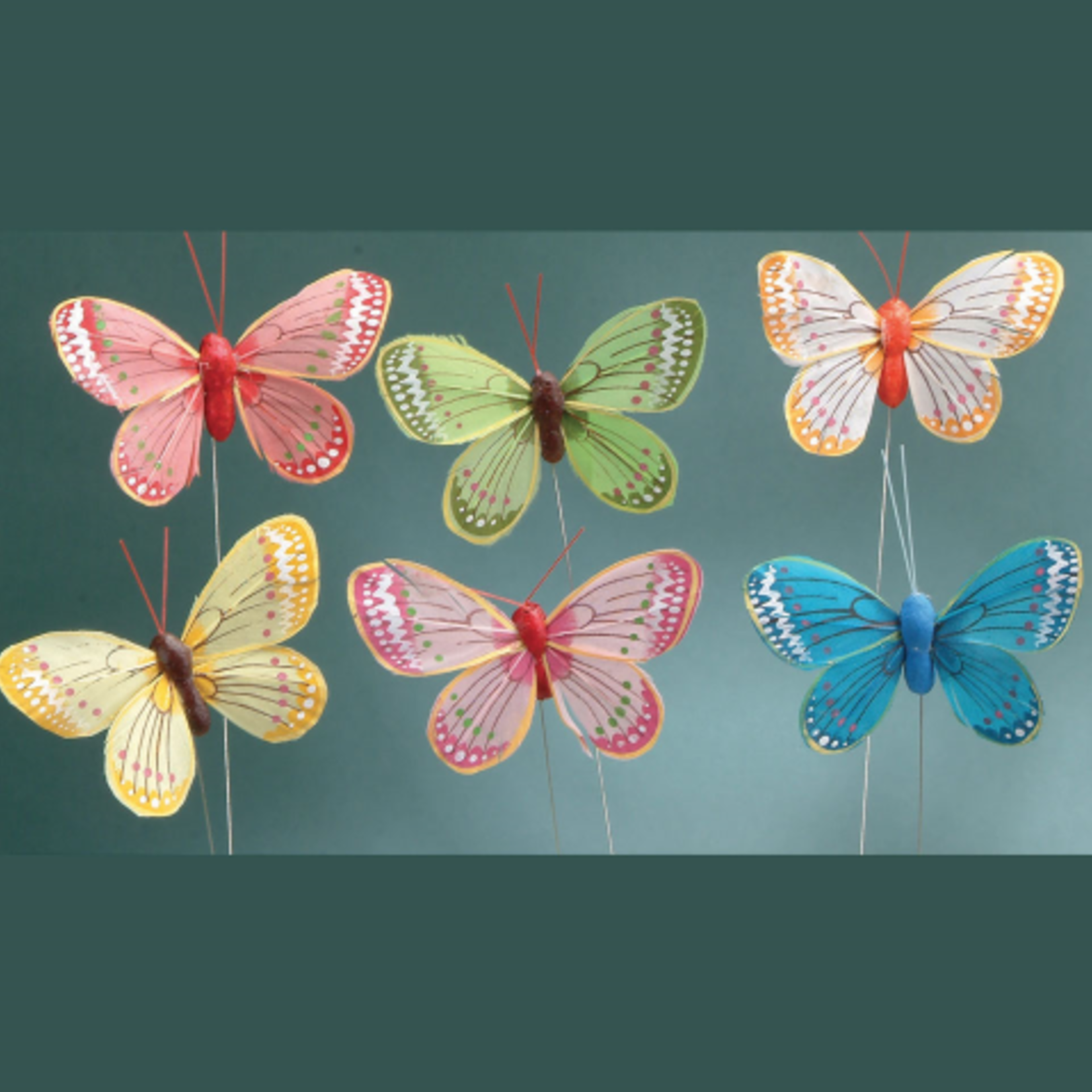 3in. FEATHER BUTTERFLIES, 12pk