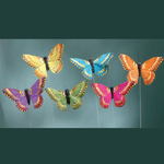 4in. FEATHER BUTTERFLIES, 12pk