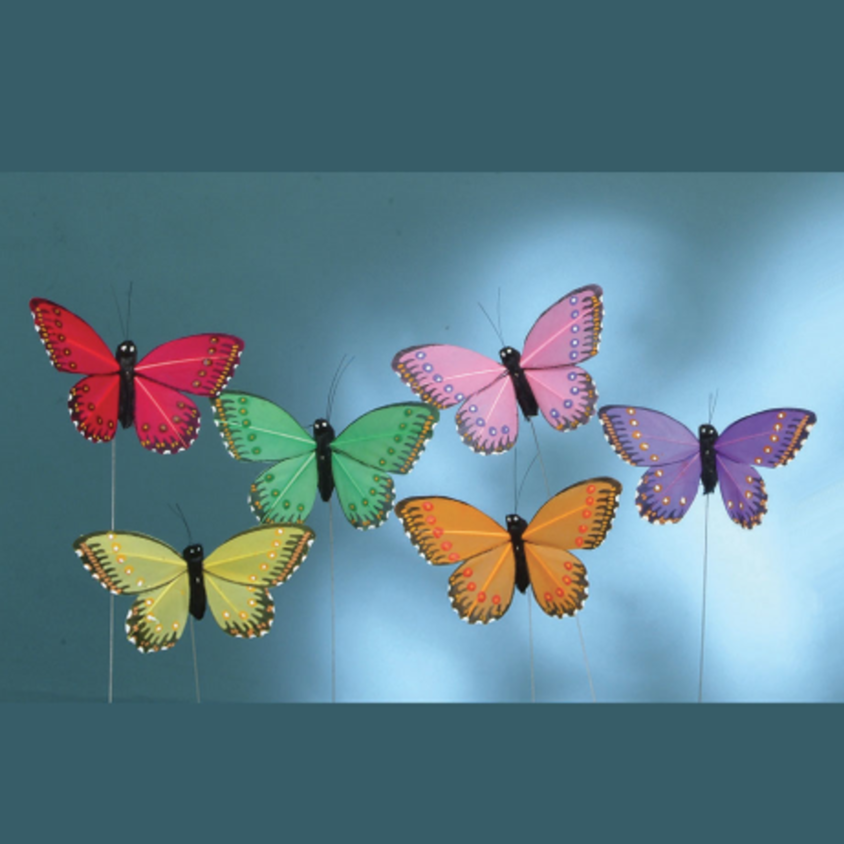 4’’ FEATHER BUTTERFLIES, 12pk
