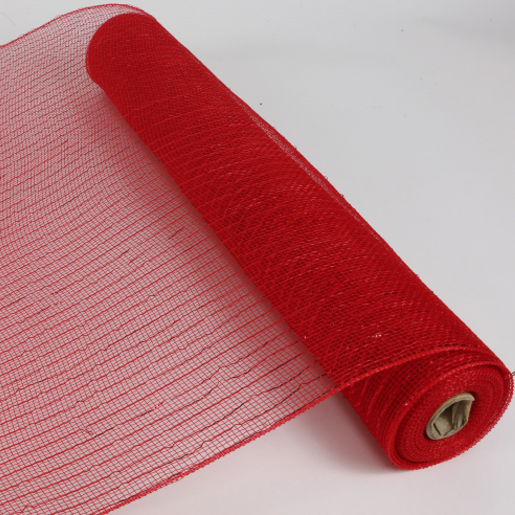 21’’ RED METALLIC MESH- 10 YDS,