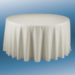120’’ ROUND POLYESTER TABLECLOTH IVORY