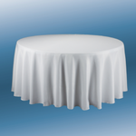 120’’ WHITE ROUND POLYESTER TABLE CLOTH nd