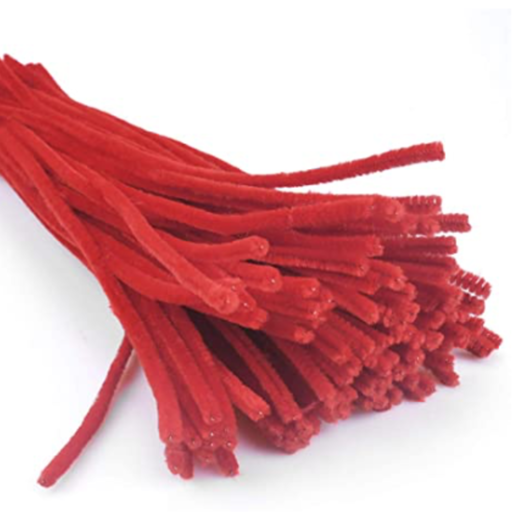 12" RED CHENILLE STEM, METALLIC, 25 PCS/PACK