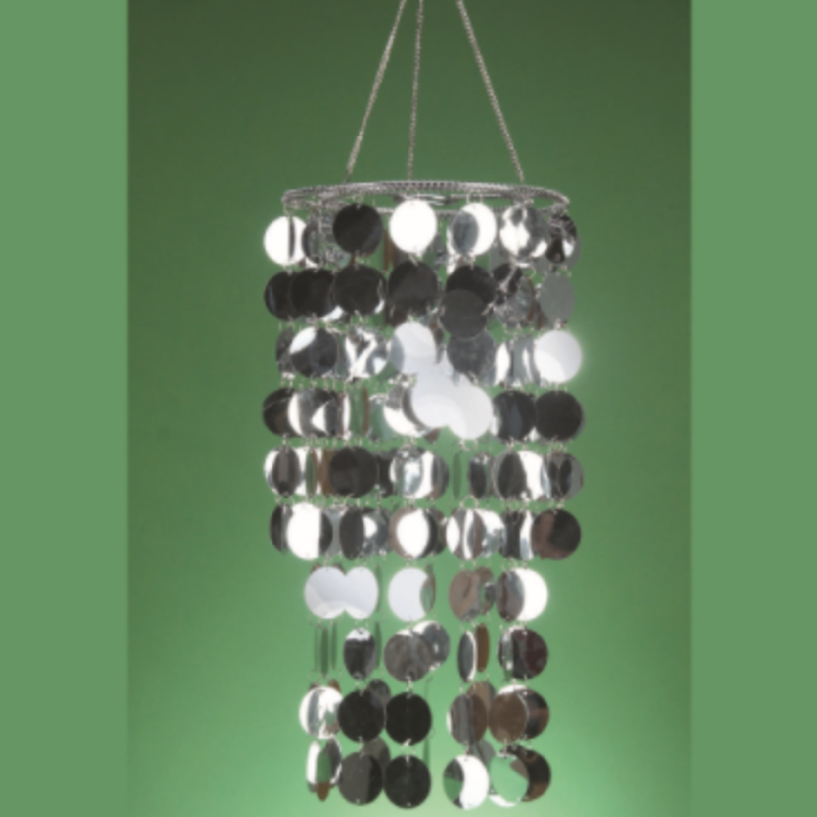 8.75’’ X 18’’H SILVER CHANDELIER