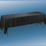 60 X 126’’ BLACK RECTANGLE TABLECLOTH