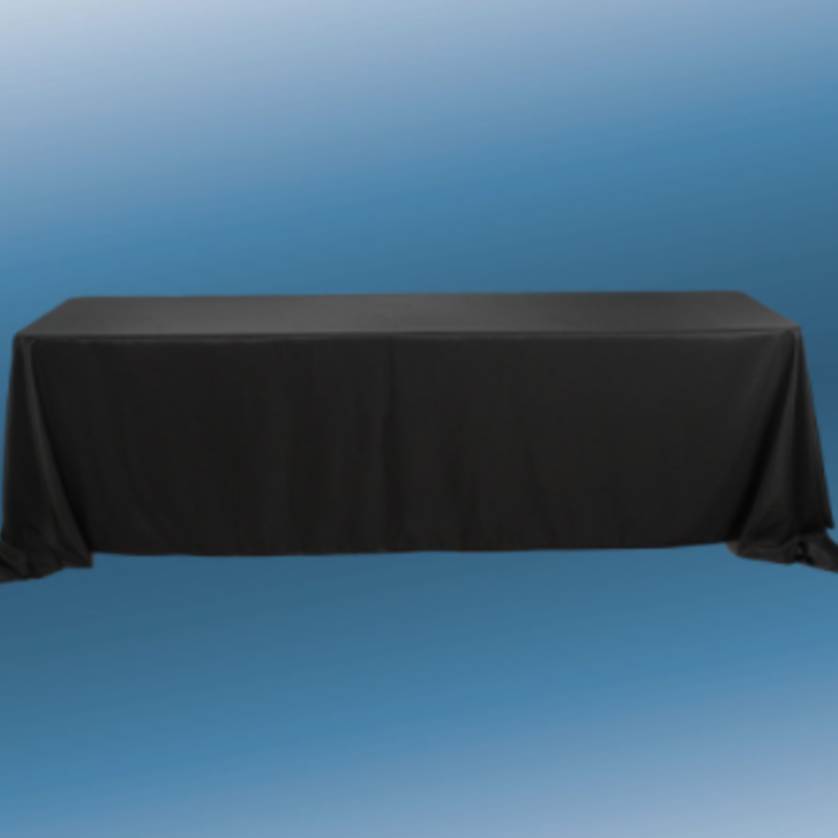 90” X 132” BLACK RECTANGLE POLYESTER TABLECLOTH reg $16.99