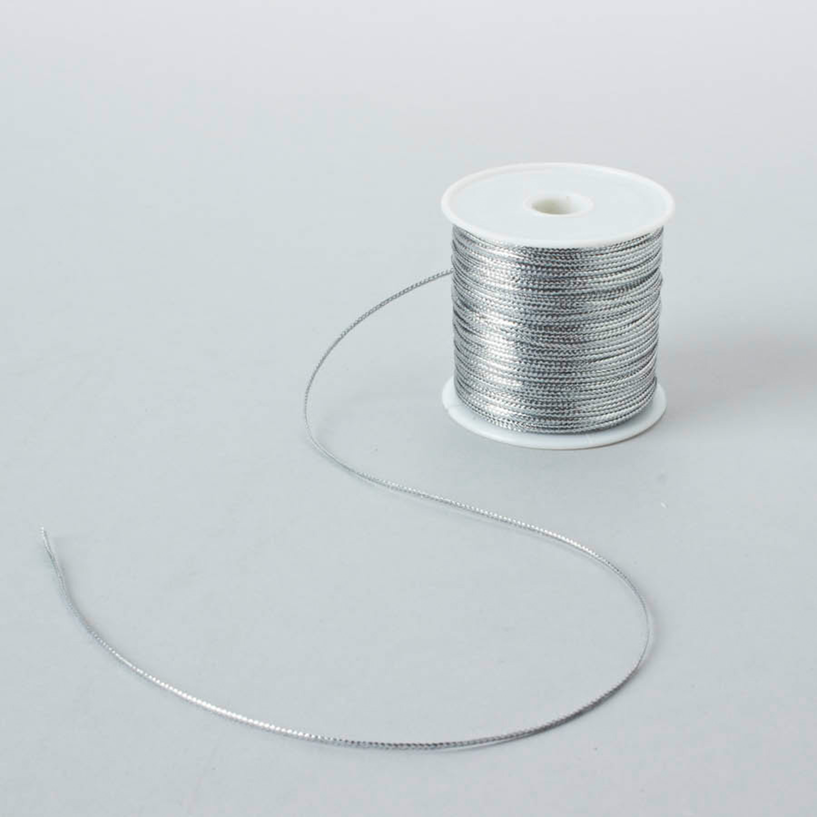 METALLIC TINSEL SILVER, 100 yds, REG $4.99- 50% OFF
