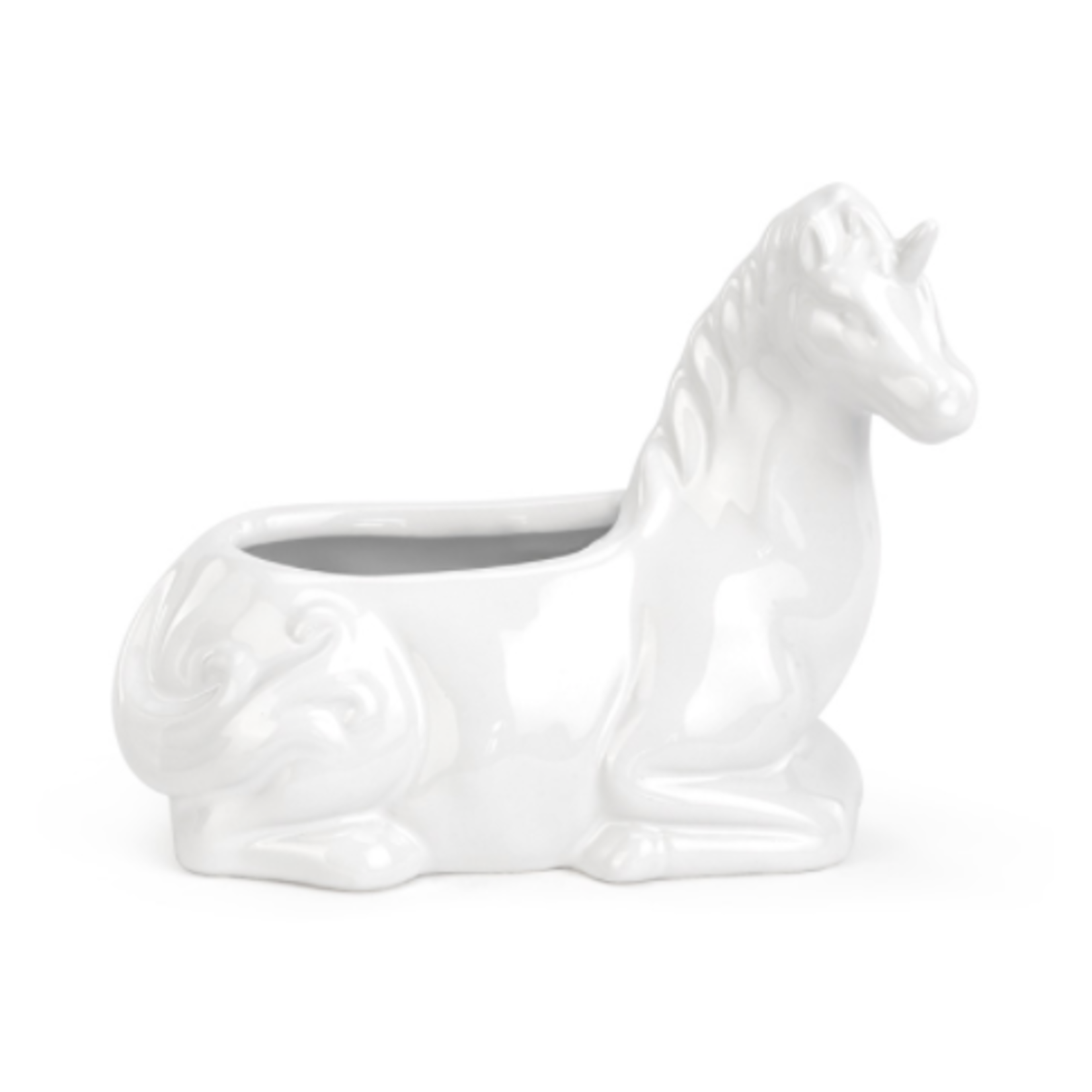 60% off was $10 now $4. 4.75"H X 6"L WHITE UNICORN PLANTER