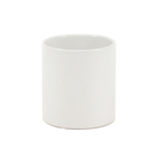 4” X 4” MATTE WHITE CERAMIC CYLINDER VASE POT