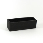 4"H X 16" X 4" MATTE BLACK LOW RECTANGLE CERAMIC