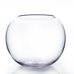 14"D X 11"H CLEAR GLASS FISH/BUBBLE BOWL (10" opening)