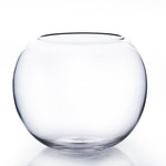 16"D CLEAR GLASS FISH/BUBBLE BOWL