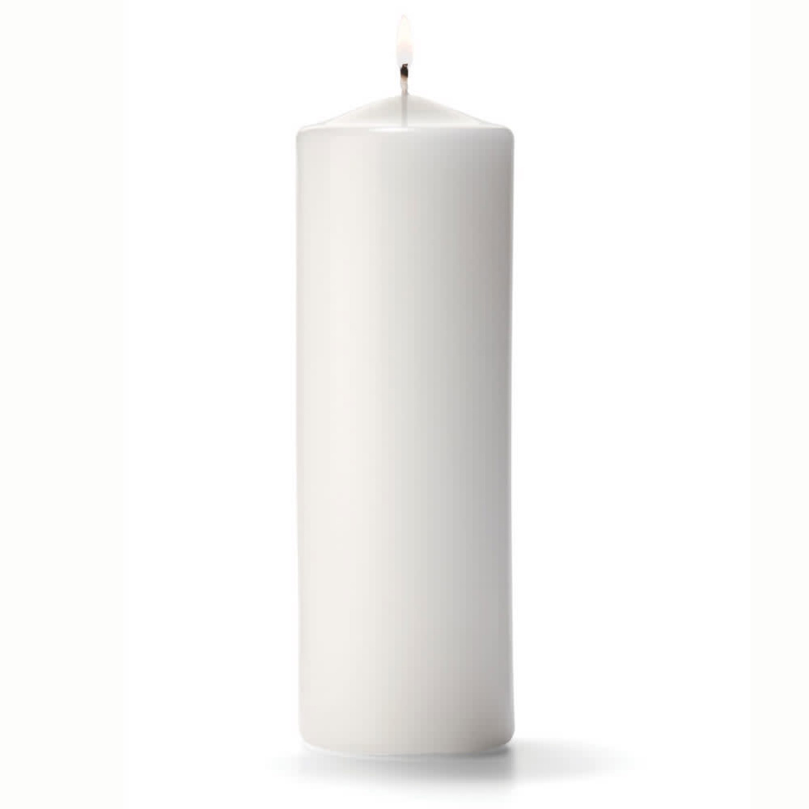 12"H X 3", WHITE Round Pillar Candle
