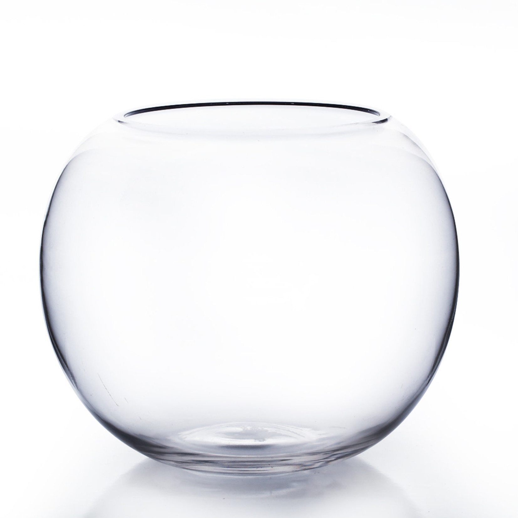 10"d x 8"h x 6.5" open CLEAR GLASS BUBBLE/FISH BOWL