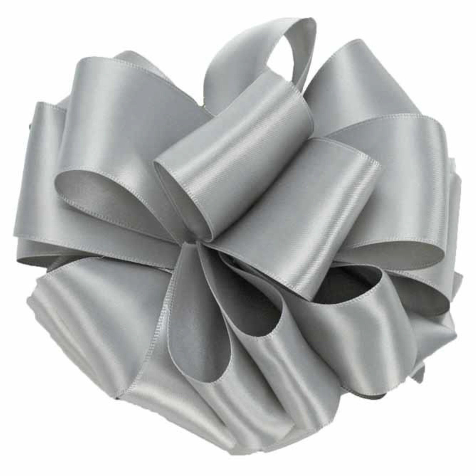 #9, 50 YD, DOUBLE FACE SATIN RIBBON “SILVER”