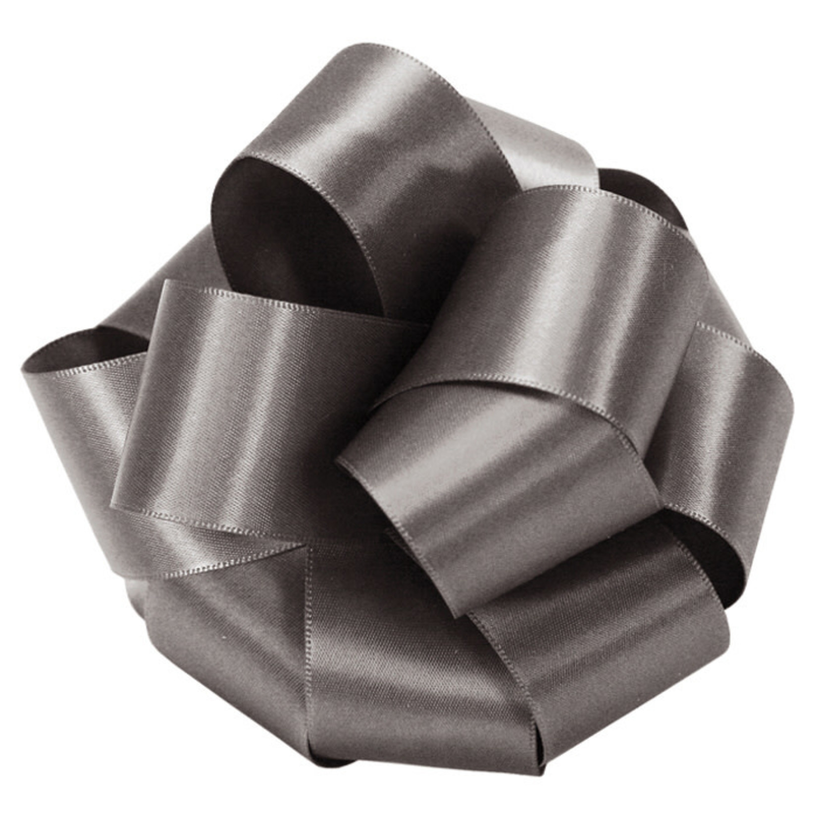 #9, 50 YD DOUBLE FACE SATIN RIBBON, PEWTER