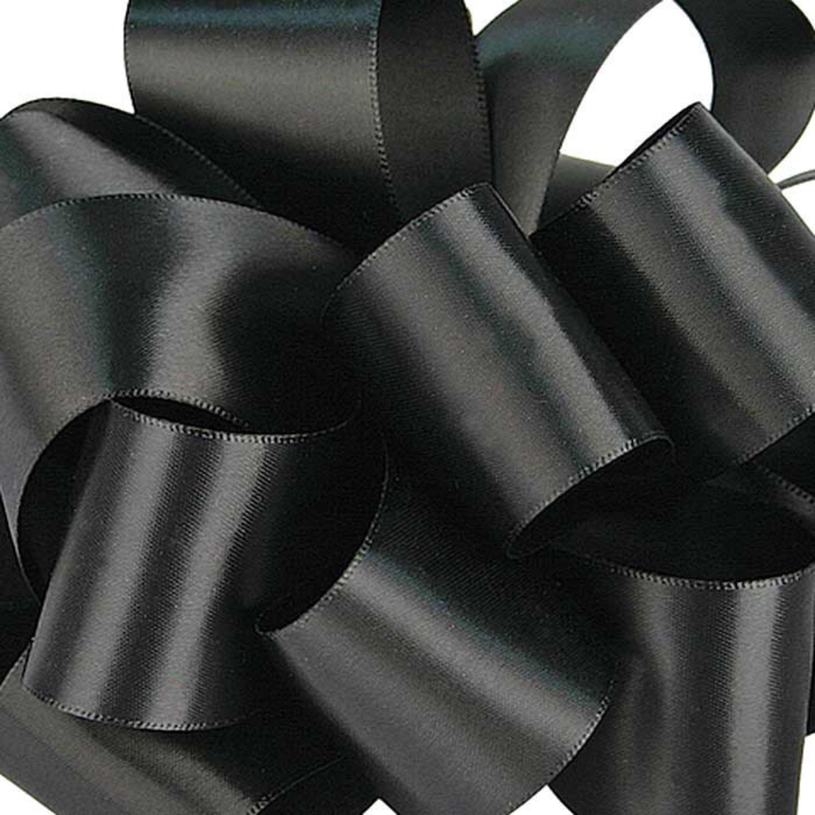 BLACK, #9 50 YDS DOUBLE FACE RIBBON