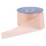 2.75" FLORAL SATIN RIBBON PEACH   #40 100 YD