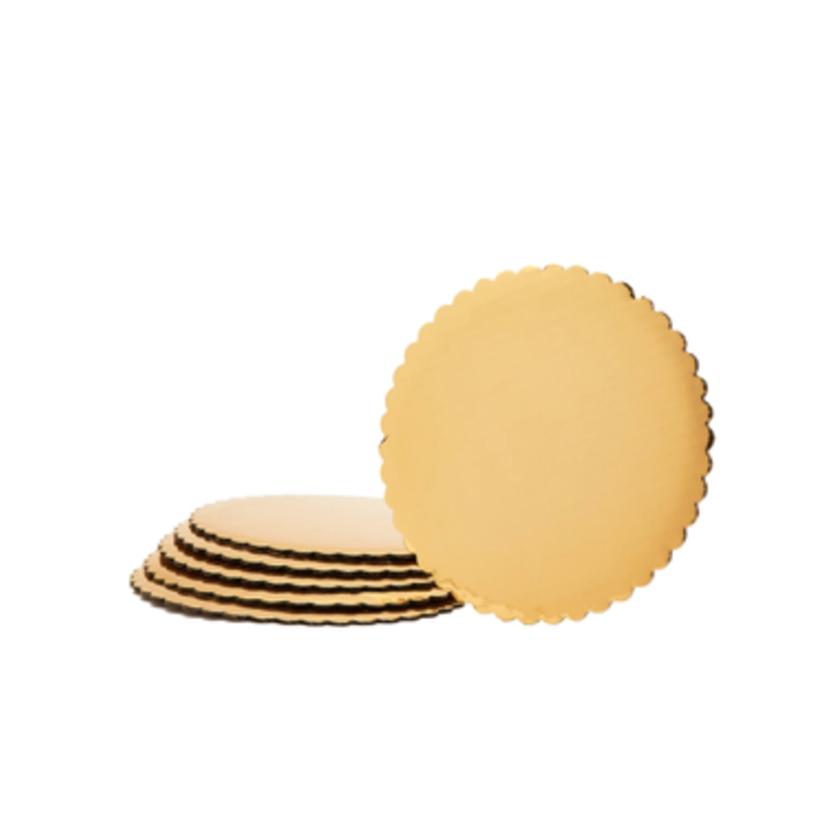 8’’ GOLD FOIL COVERED CAKE BOARD- 6 PCS