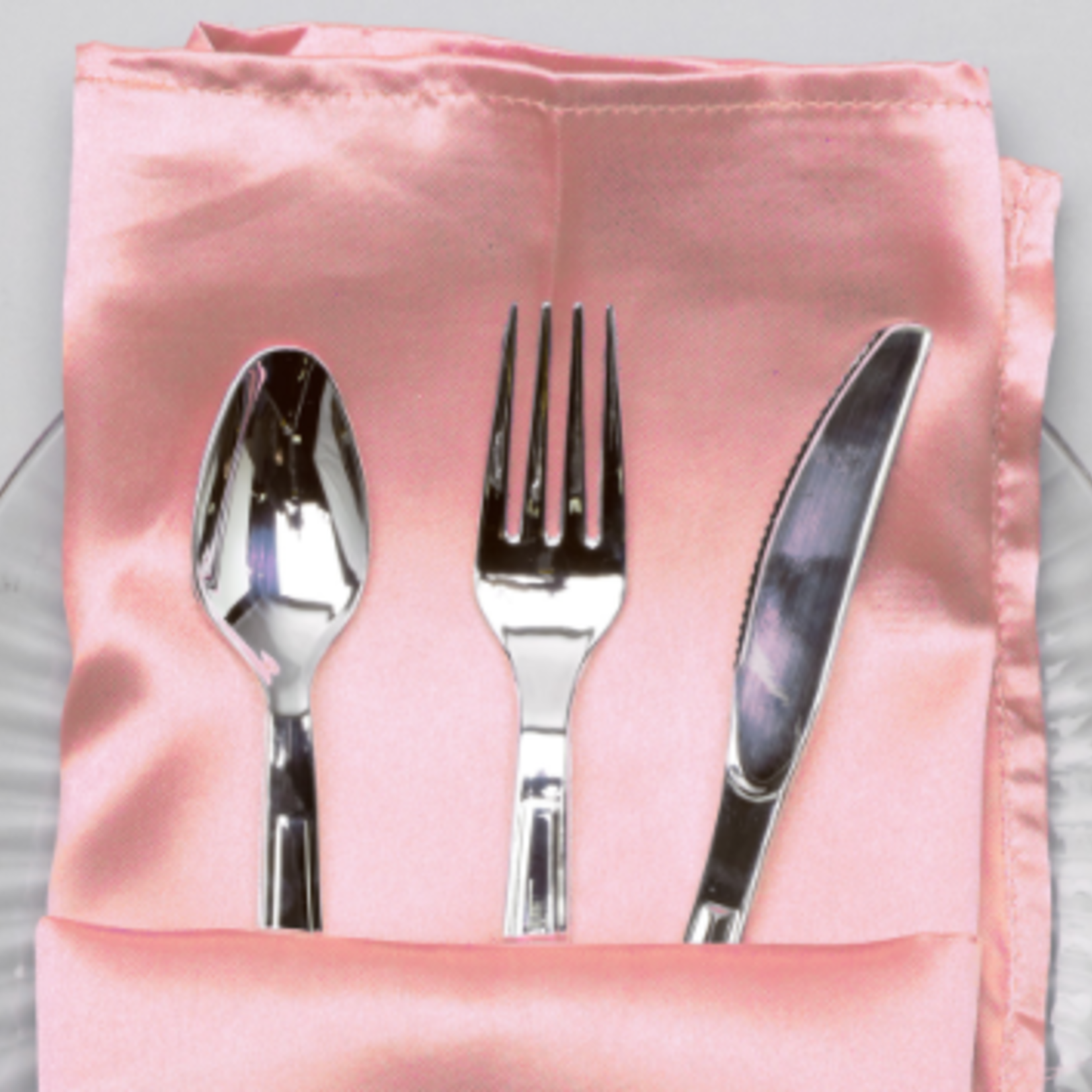 20" x 20" BLUSH SATIN NAPKINS, 6 PCS, reg $7.99
