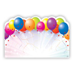 “ BALLOONS “ CAPRI CARD NO SENTIMENT 3 1/2″ x 2 1/4″