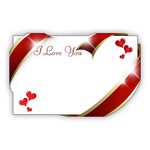 “I LOVE YOU” RED AND GOLD EDGE RIBBON SWIRLS3 1/2″ x 2 1/4″