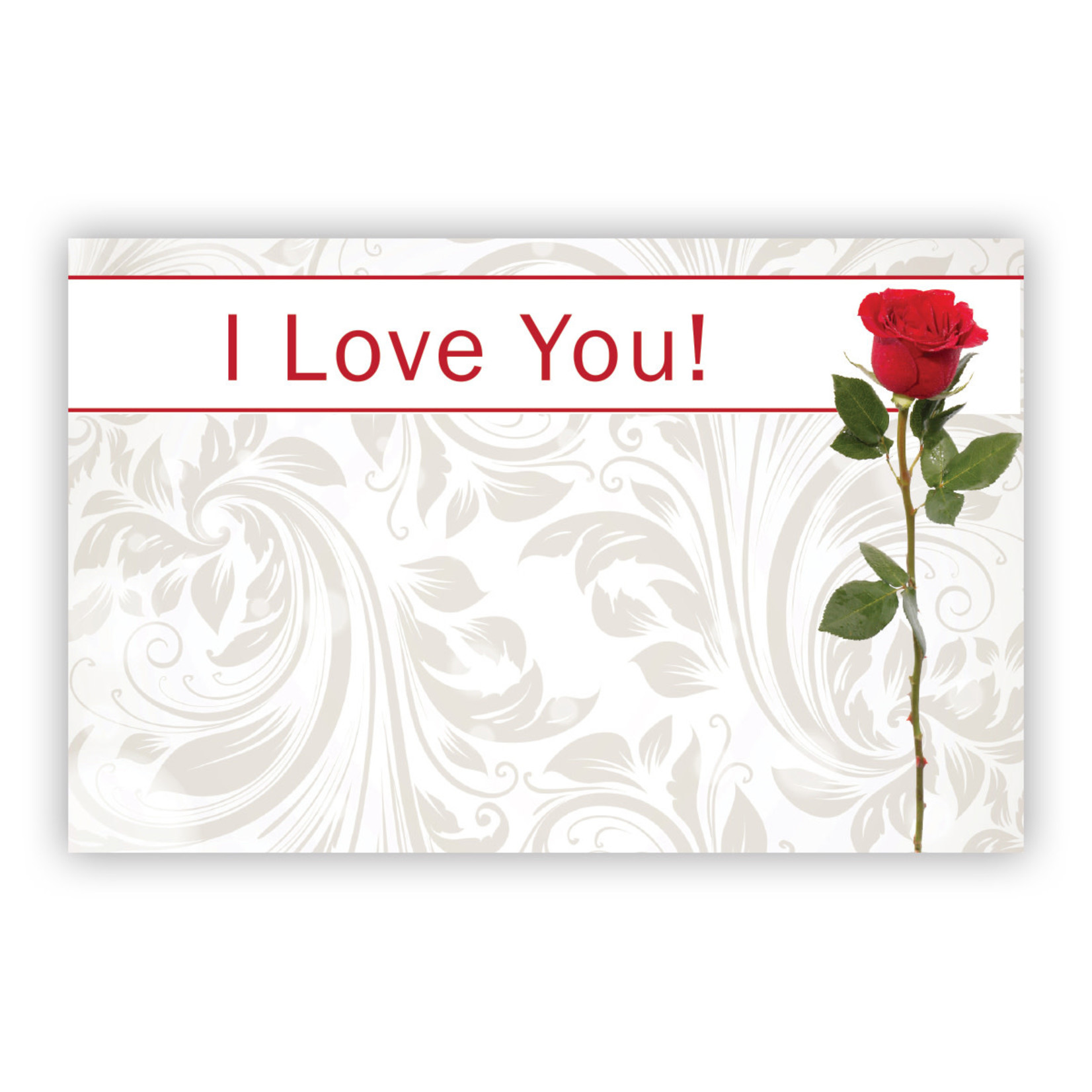 "I Love You" Single Red Rose