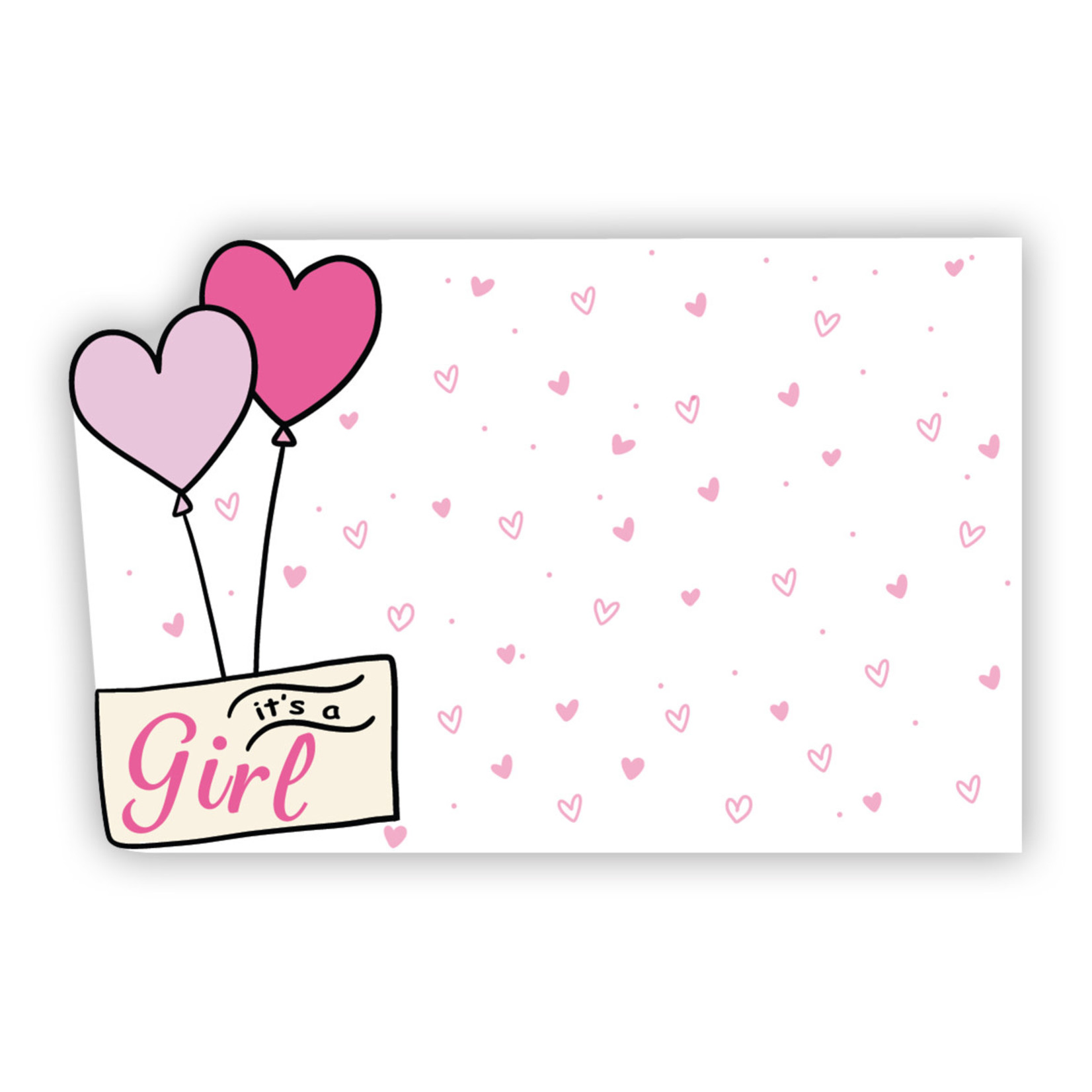 "It's a Girl!" : Pink heart balloons w foil sent