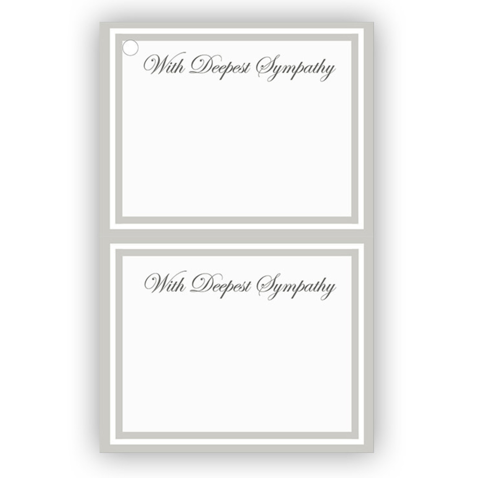 3 1/2″ x 5 1/2″ DUPLICATE “WITH DEEPEST SYMPATHY”