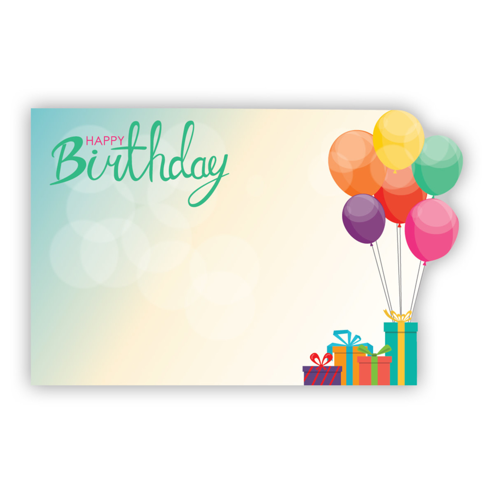 "HAPPY BIRTHDAY" Balloons & Gifts, Die Cut