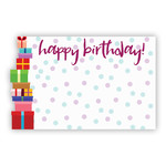 HAPPY BIRTHDAY Stack of Gifts, Die Cut w. foiled sent