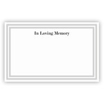 3 1/2″ x 2 1/4″ In Loving Memory - Single Panel White - Funeral Home Details on Back