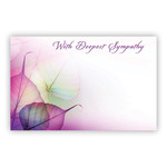 “WITH DEEPEST SYMPATHY” CAPRI CARD, PURPLE LEAVES