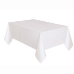 Plastic Tablecover 54""x108"" -White