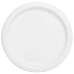 20PCS  7" Round Plates BRIGHT WHITE SOLID