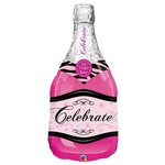 “CELEBRATE’’ PINK BUBBLY CHAMPAGNE BALLOON
