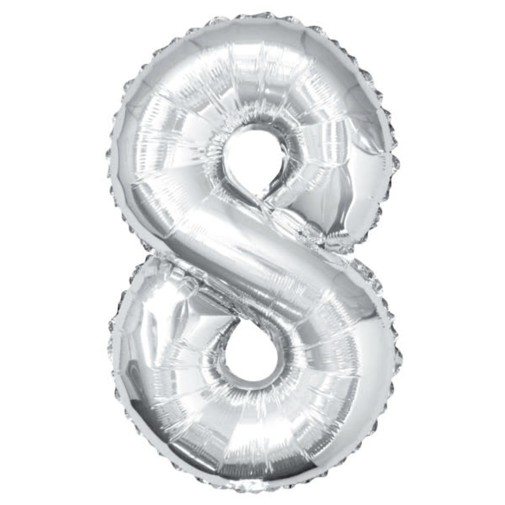 34" SILVER FOIL BALLOON NUMBER-8