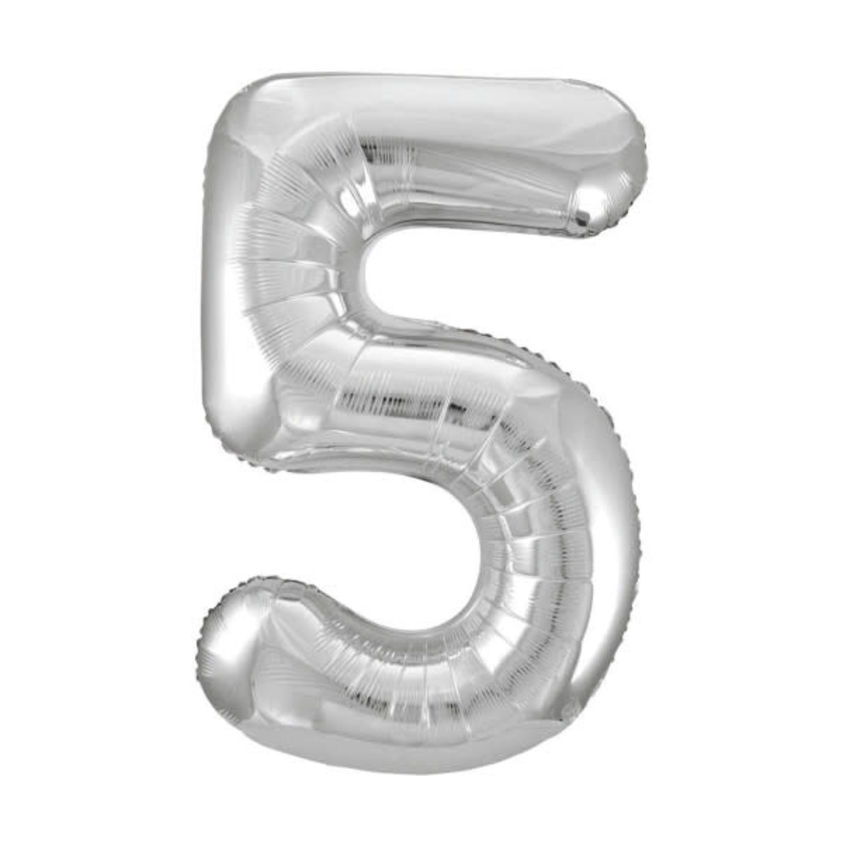 34" SILVER FOIL BALLOON NUMBER-5
